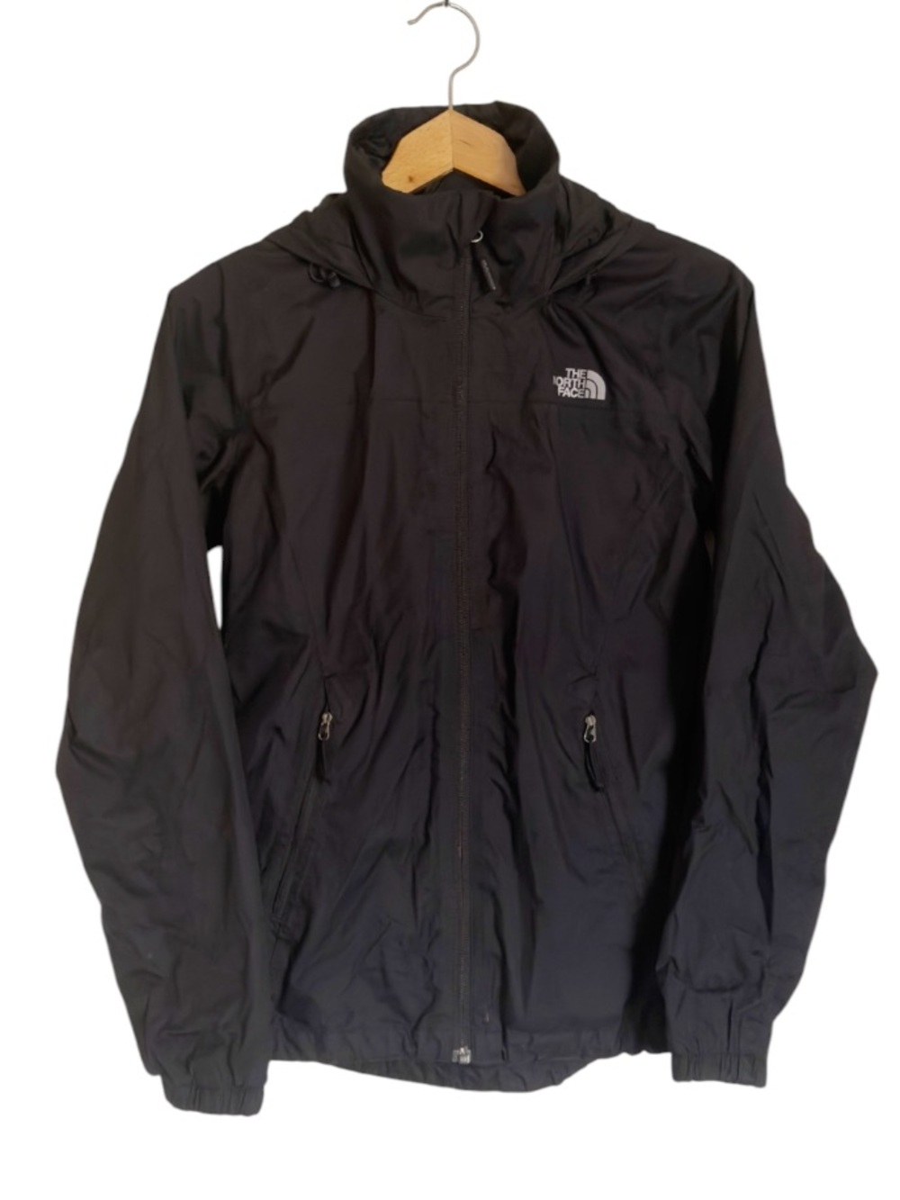The North Face Womens Black Dryvent Hooded Wind Rain Jacket size S/P